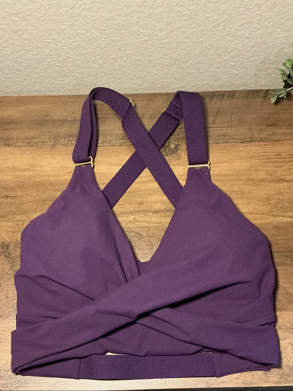 BuffBunny Purple Crisscross Sports Bra Size S